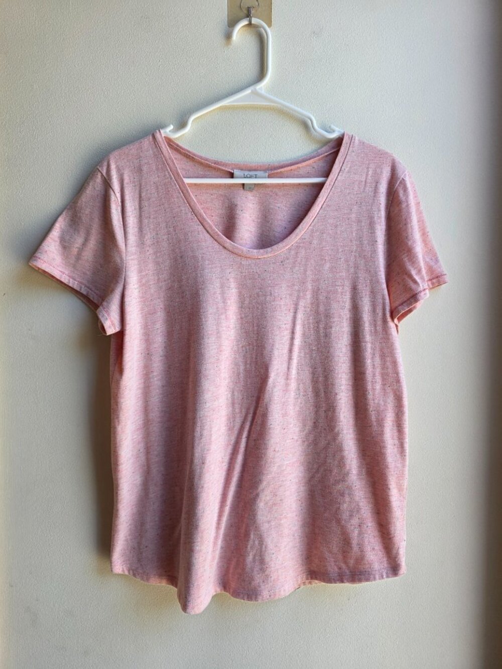 LOFT Pink Scoop Neck Short Sleeve Jersey Size Large